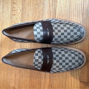Taft Men's Checkered Loafers - Brown and Beige